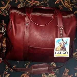 Big LATICO Dark Brown Leather Multipurpose Bag